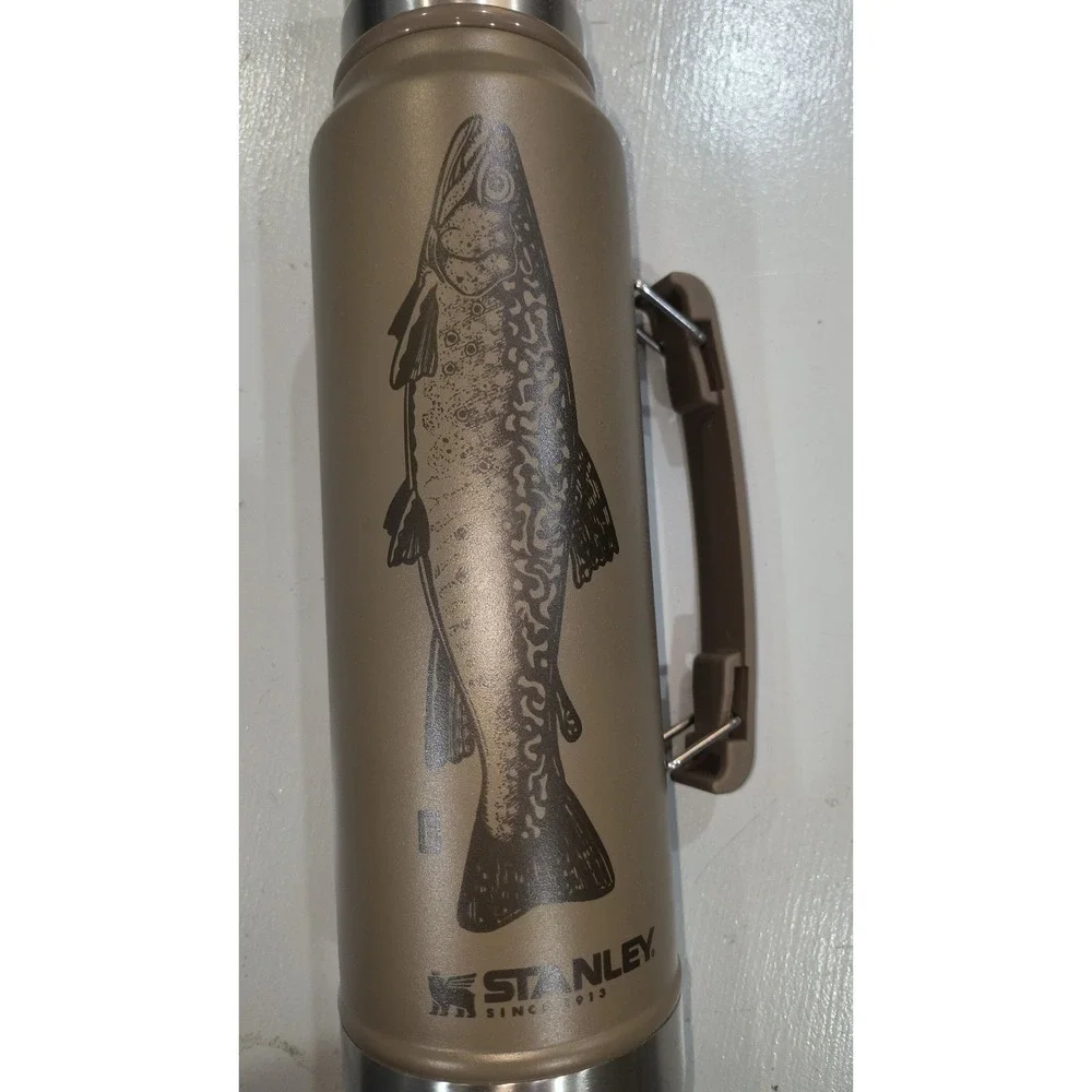 Stanley Peter Perch Trout Heritage Stainless Steel Vacuum Insulated Thermos New - Picture 3 of 6